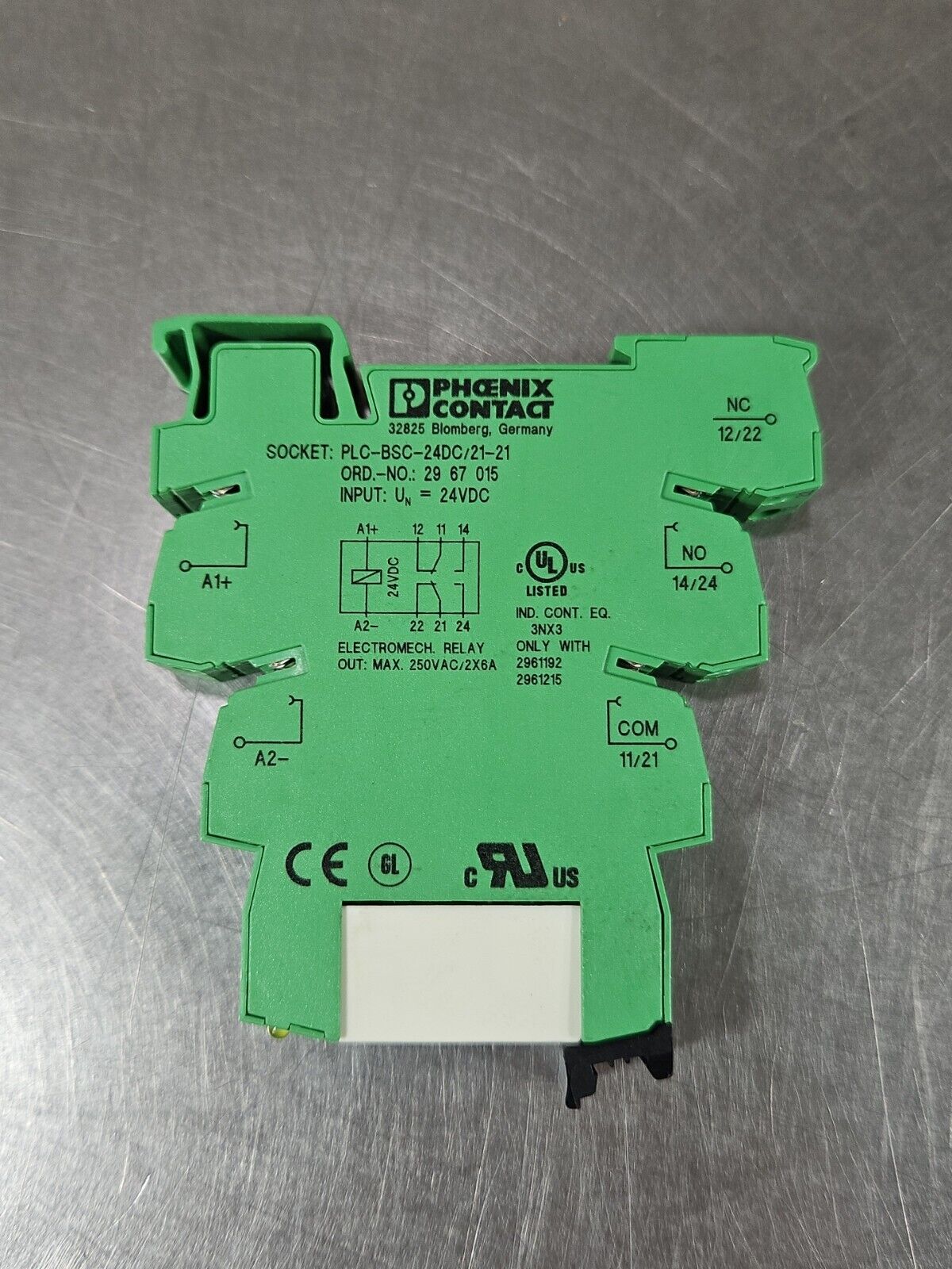 PHOENIX CONTACT PLC-BPT-24DC/21-21 TERMINAL BLOCK. 2961192.  LOT OF 2. Loc 3E-31