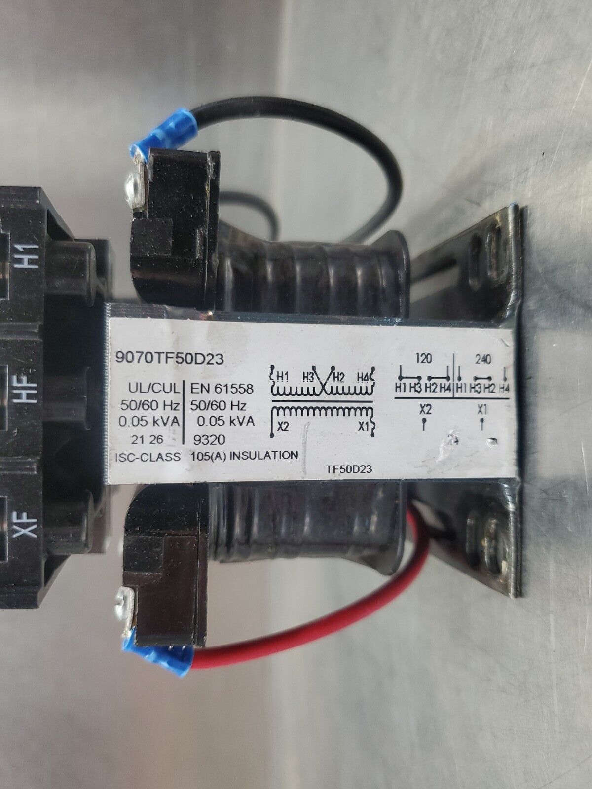 Square D 9070TF50D23 Control Transformer 0.05 kVA Quick-Connect Term Mod.   4E-3