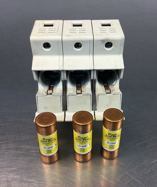 FERRAZ SHAWMUT US3J31 FUSEHOLDER ULTRA SAFE 600V, 30A with 3 LPJ-25SP Fuses   4D