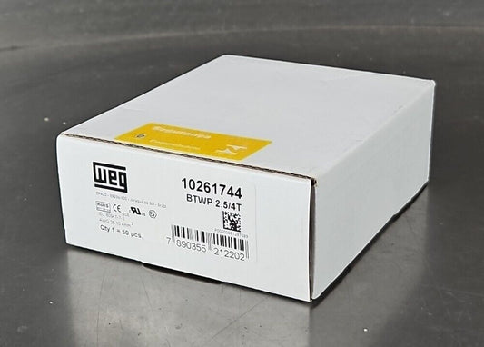 Weg 10261744 TERMINAL BLOCK BTWP 2.5/4T-VD/AM.  Box with 50.            Loc3F-10