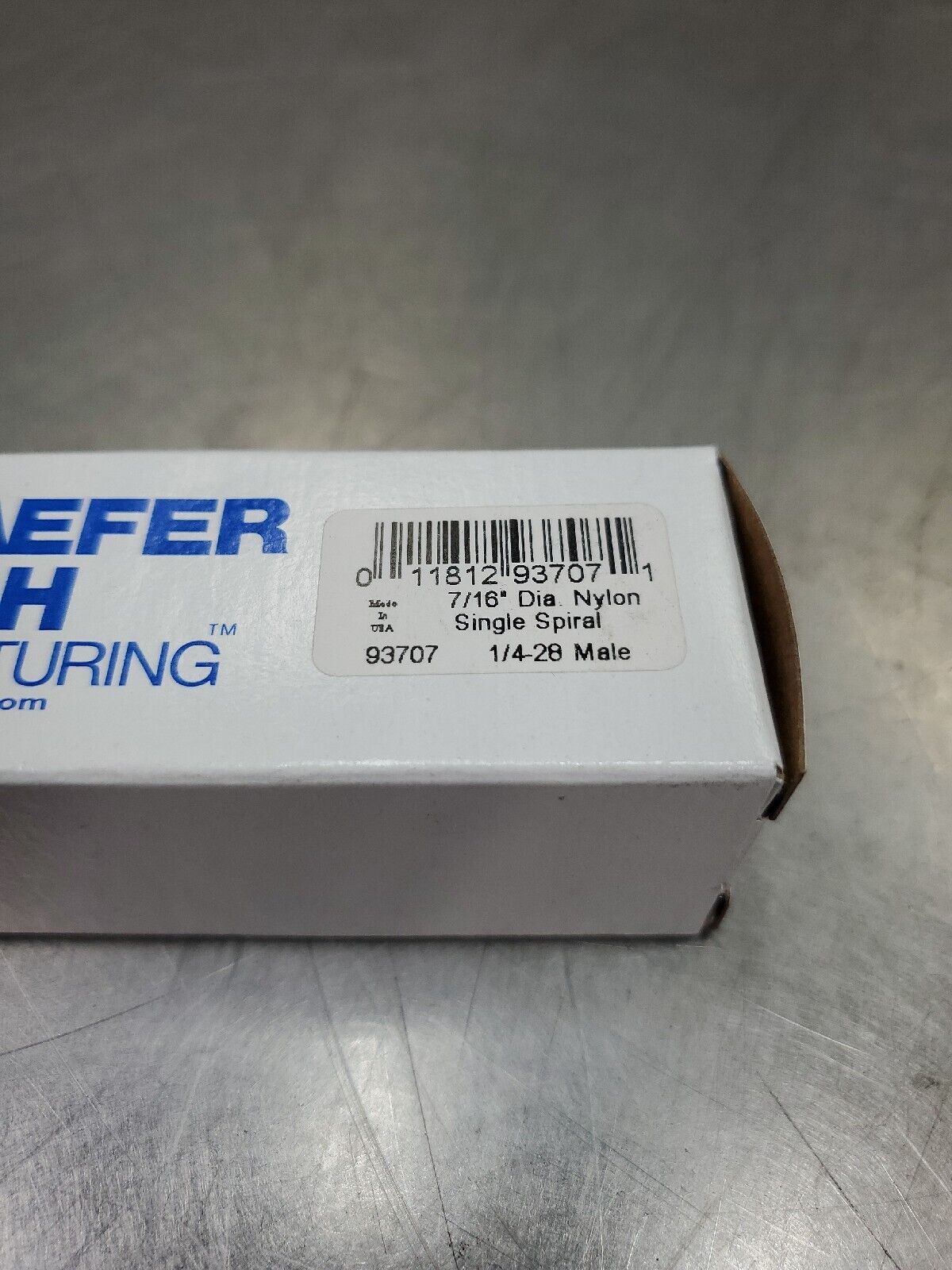 Schaefer Brush 7/16" Dia. Nylon Single Spiral 1/4-28 Male  (93707)         6E-15