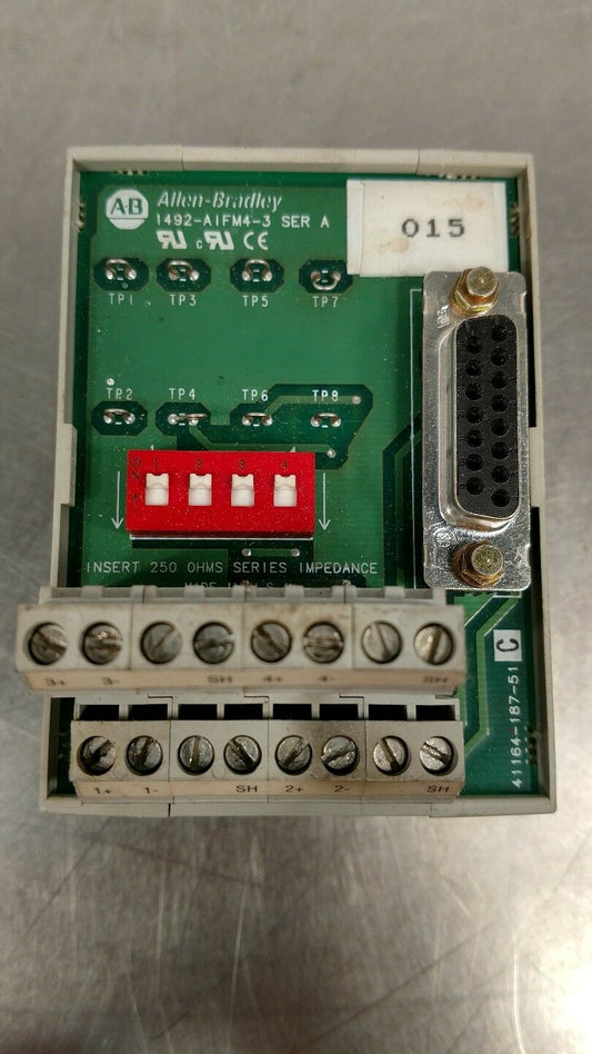 Allen Bradley 1492-AIFM4-3 SER A INDUSTRIAL CONTROL SYSTEM                 3E-15