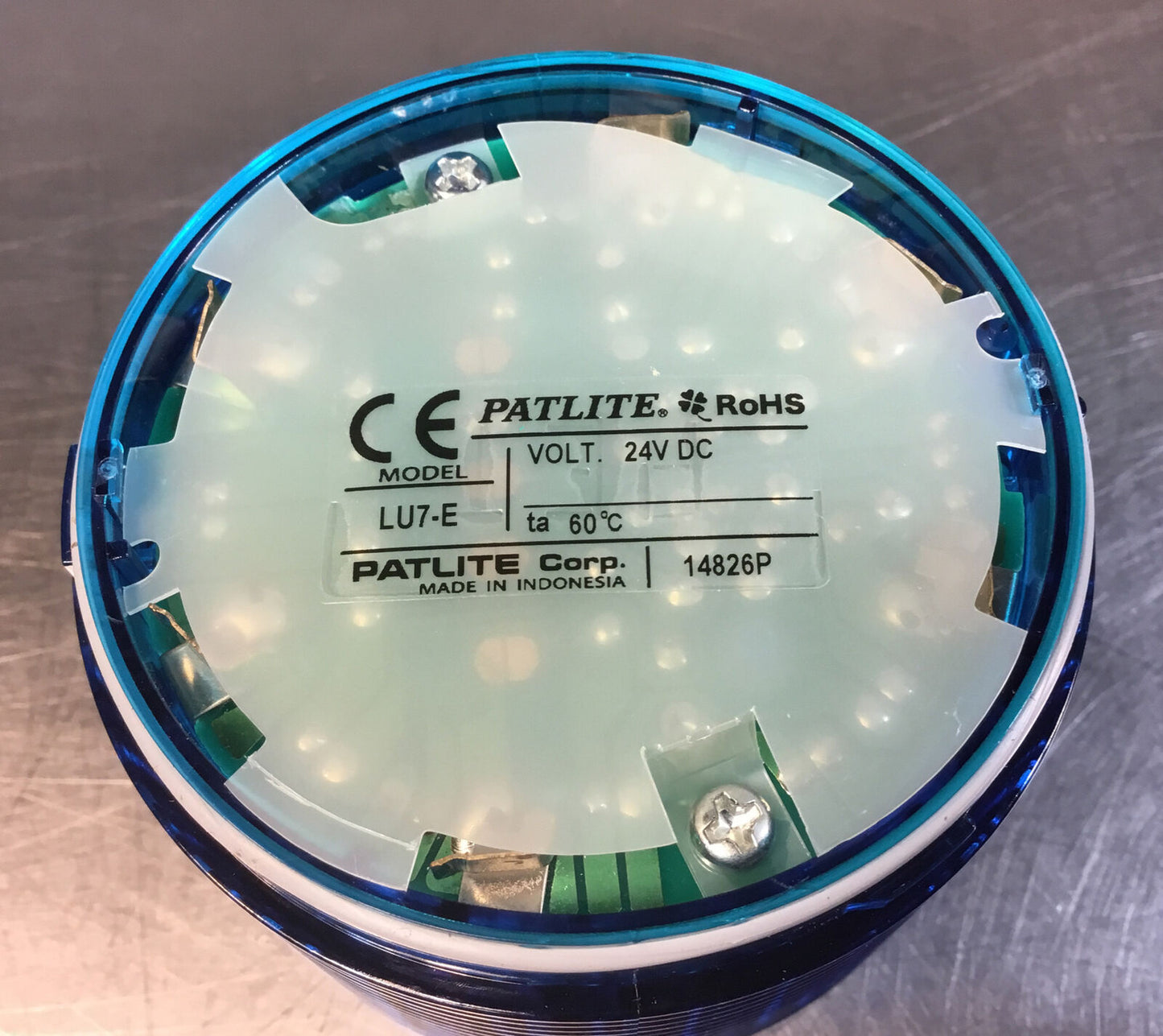 PATLITE  LU7-E-B  BLUE LED LIGHT MODULE  24 VDC     3E-17