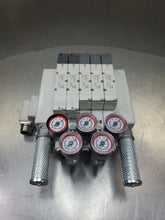 Load image into Gallery viewer, SMC HHB-113630 MANIFOLD w/(3) VQC4100-5 &amp; (1) VQC4400-5/VQC4300-5 SOLENOID 6E-10

