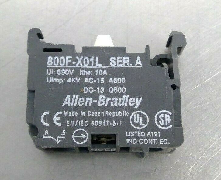 Allen-Bradley - 800F-X01L Series A - Contact Block                            4D