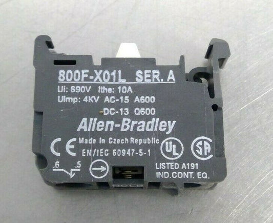 Allen-Bradley - 800F-X01L Series A - Contact Block                            4D