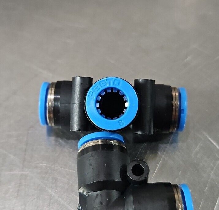 Festo Quick Connect 8x8x8 Tee -  Lot of 3.                             Loc 6D-10