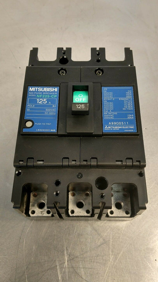 MITSUBISHI NF225-CP 125A NO-FUSE BREAKER 3 Pole 4D