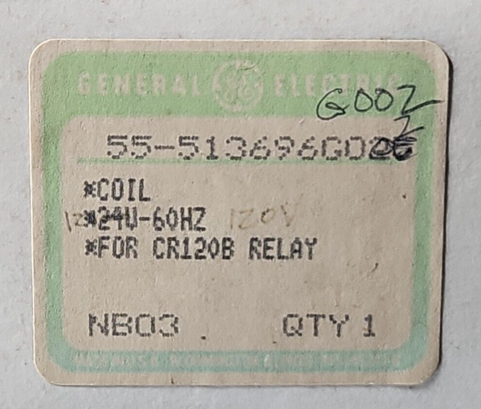 General Electric 55-513696G02 Coil 115V.                                 Loc4D29