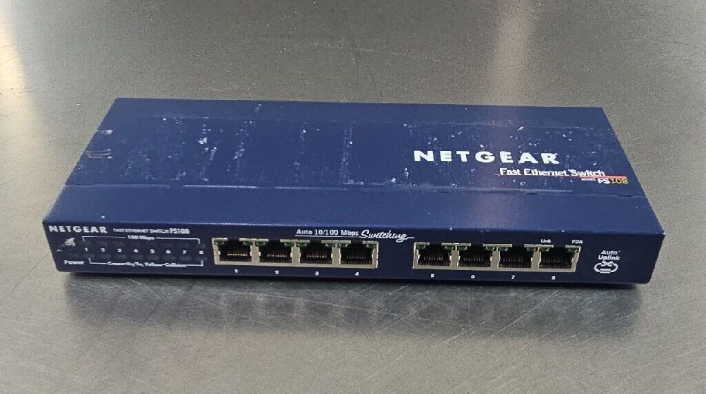 NETGEAR FS108 External Ethernet Switch.                                Loc 3D-29