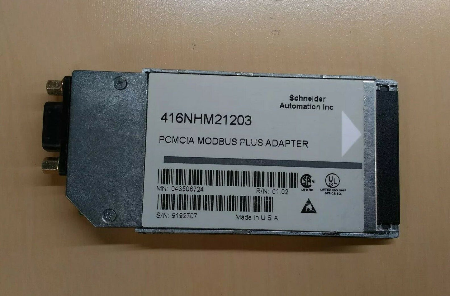 SCHNEIDER AUTOMATION INC 416NHM21203 PCMCIA MODBUS PLUS ADAPTER             3D-4