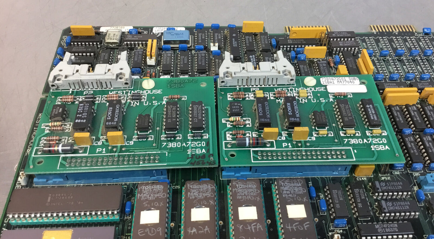 WESTINGHOUSE 772B388G22 + 2 (ea) 7380A72G01 CIRCUIT BOARD 6MSP 7381A01 G01  3C-6