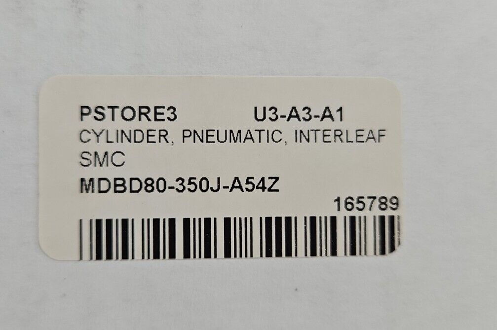 SMC MDBD80-350JZ-A54Z CYLINDER, PNEUMATIC, INTERLEAF.                    Loc6F-4
