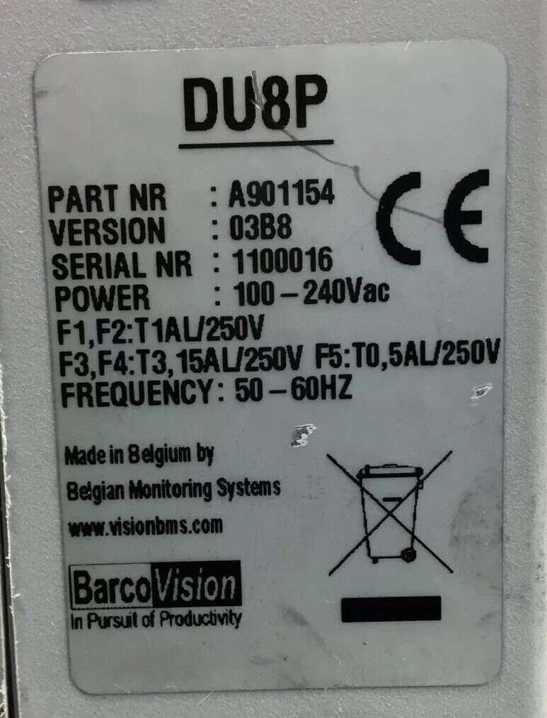 Barco A901154 DU8P 100-240V Data Collection Terminal Operator Panel      2D