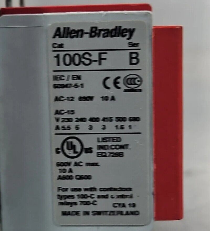 Allen-Bradley 100S-C43DJ14C Ser A (Complete Device). Safety Contactor.     4E-18