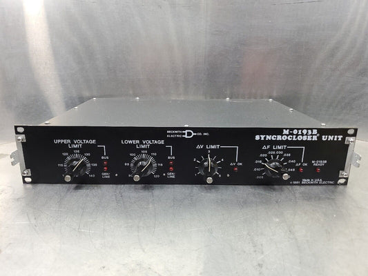 BECKWITH ELECTRIC M-0193B SYNCROCLOSER UNIT.                                3C