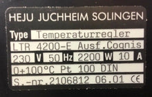 Load image into Gallery viewer, Heju Juchheim Solingen temperaturregler LTR 4200-E Ausf. Cognis    5B

