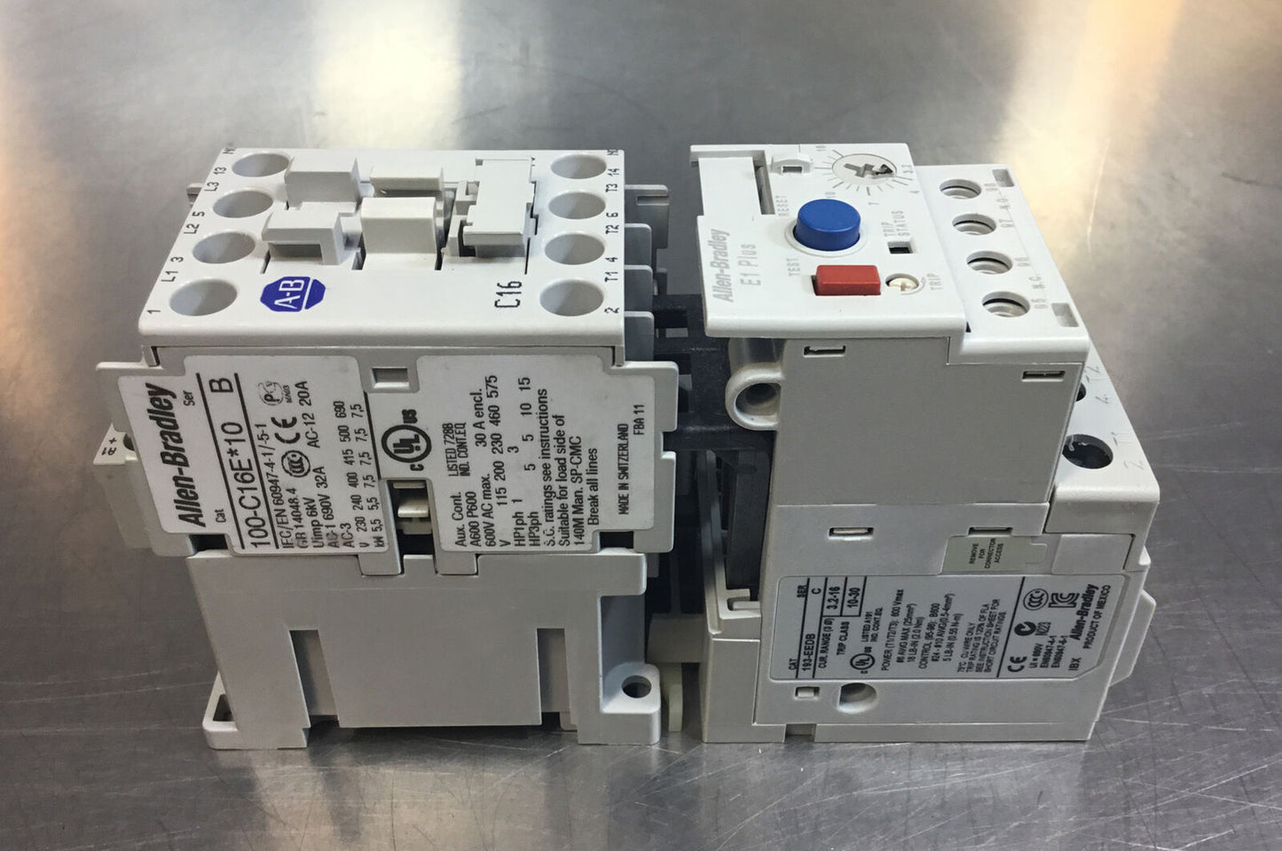 ALLEN BRADLEY  100-C16E*10 /B  +  193-EEDB /C  CONTACTOR COIL 24 VDC 3.2-16A  4C