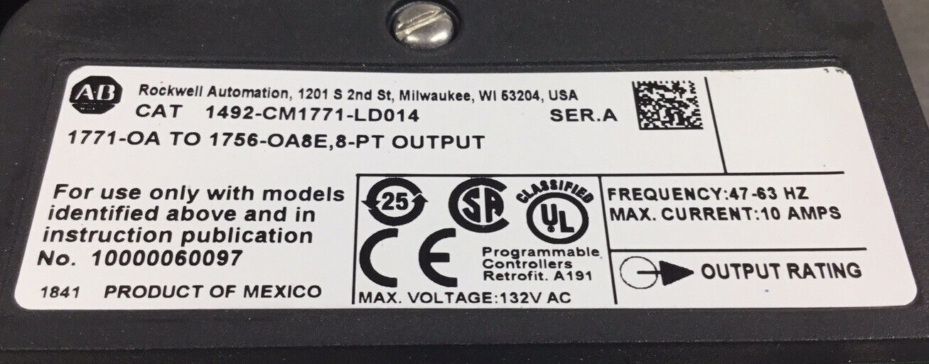 Allen Bradley  1492-CM1771-LD014 /A  SWING ARM CONVERISON MODULE      4D-18