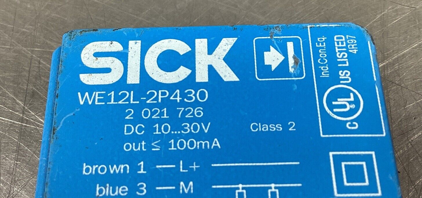 Sick  WE12L-2P430  /  2021726  Photoelectric Sensor 10…30VDC       5E-19