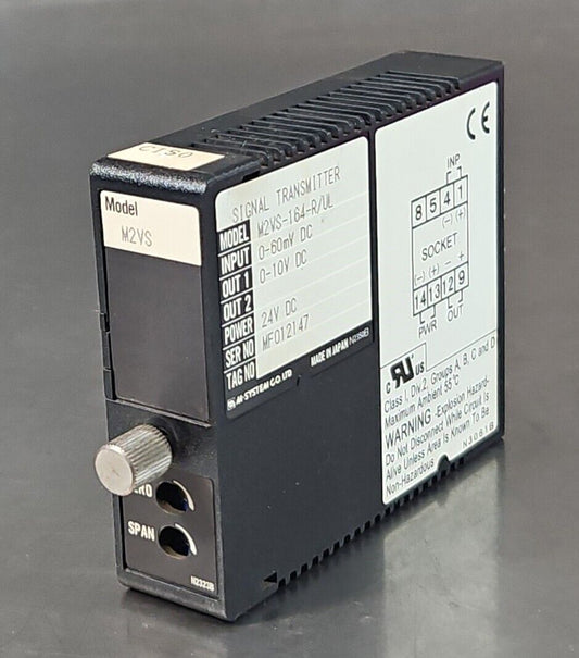M System Co. M2VS-16A-R/UL Signal Transmitter Input 0-60mVDC Out 0-10VDC.  3C-18