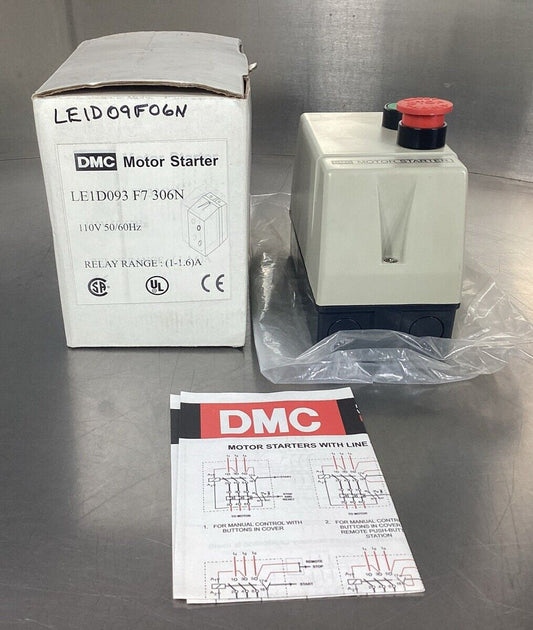 DMC LE1D093-F7-3006N  Motor Starter 110V Relay Range 1-1.6A       4D-29
