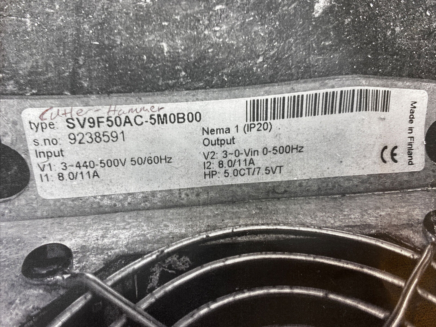 VAASSA CONTROL PC00027C Board From SV9000 Cutler-Hammer SV9F50AC-5M0B00    3E-13