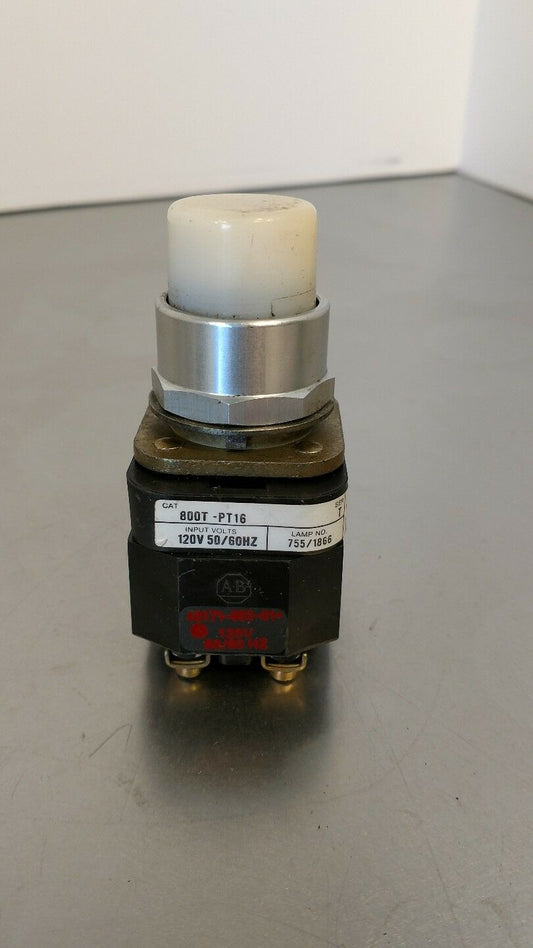 Allen Bradley Push Button 800T-PT16 White Illuminated Switch 5A