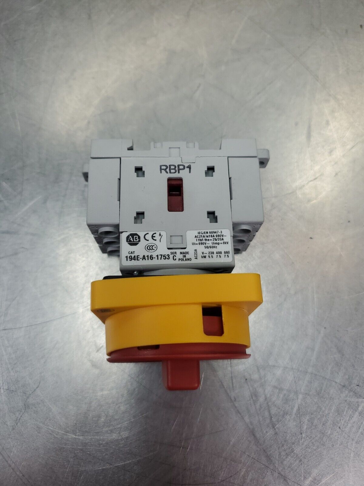 Allen Bradley 194E-A16-1753 Ser. C Disconnect Switch.                       4E-5