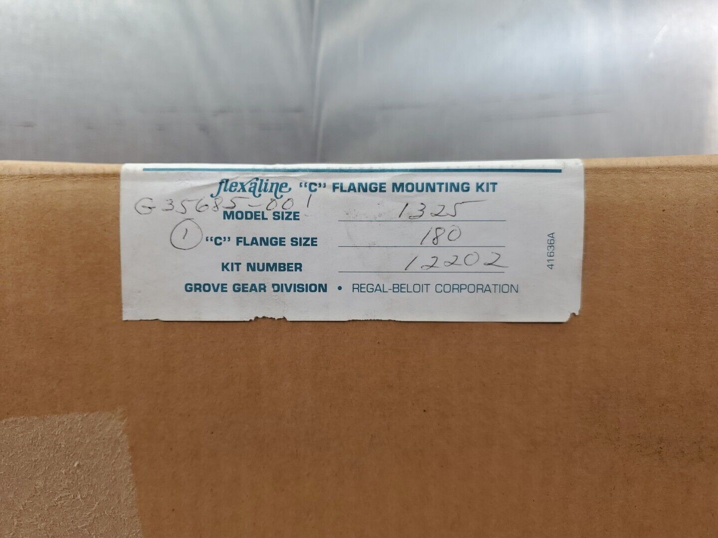 Grove Gear FLEXALINE Kit#12202 (M#1325) "C" Flange Mounting Kit.          4E-33