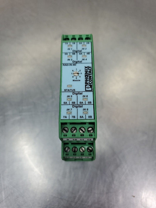 PHOENIX CONTACT RAD-IN-8D 8-Channel Digital Input Module.                  3D-19