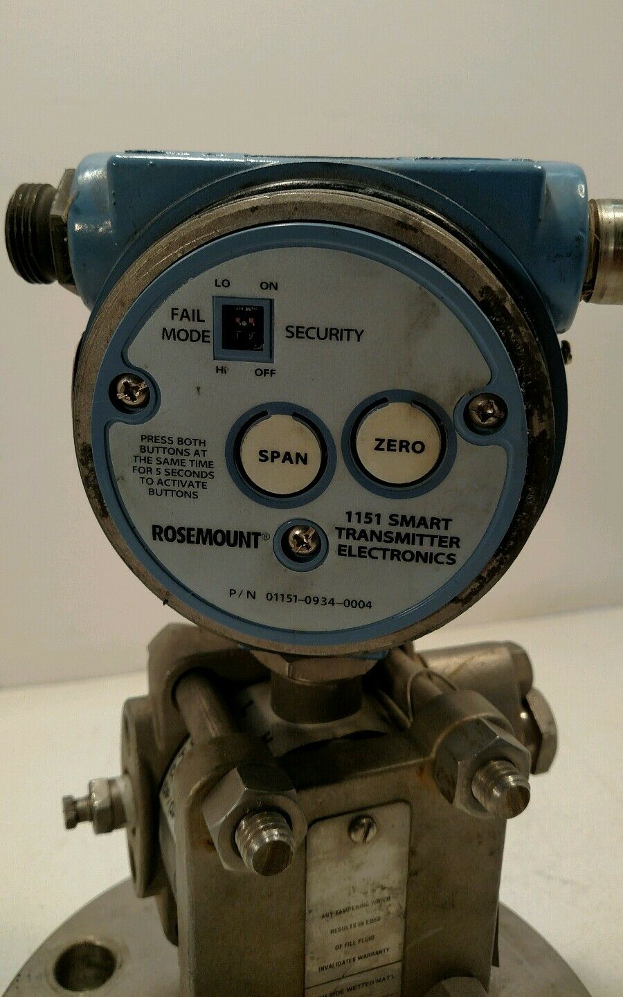 Rosemount - Model 01151-0934-0004 Pressure Transmitter