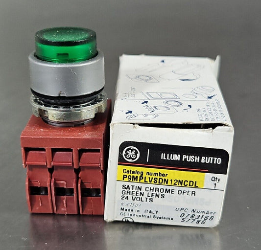 GE P9MPNGGN10N0 Yellow Lens Pushbutton Switch.                          Loc 4E-3