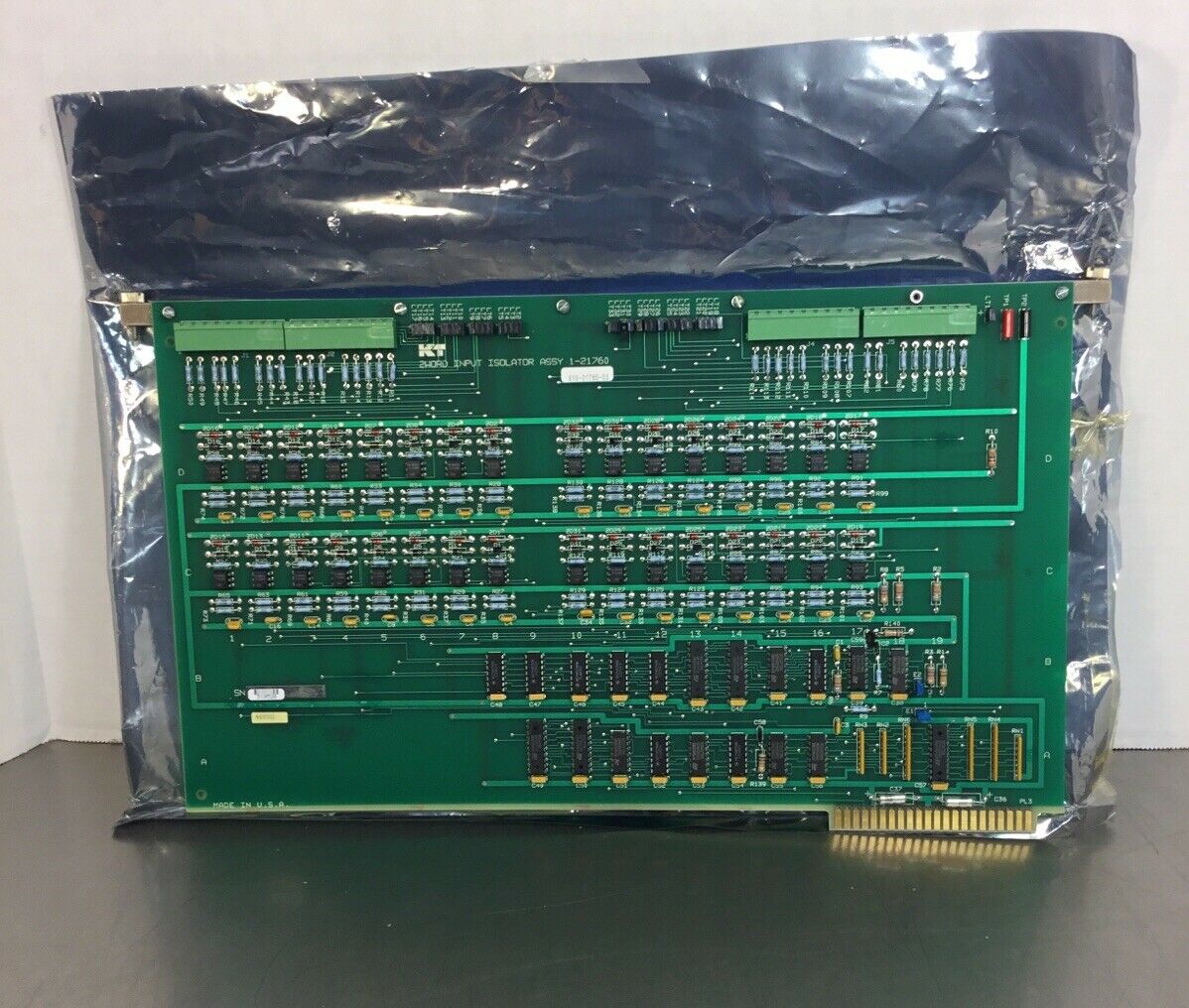 KEARNEY & TRECKER 2 WORD INPUT ISOLATOR BOARD ASSY 1-21760 / 810-21760-03  3D-18