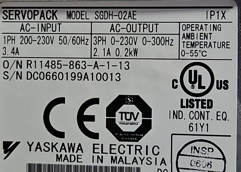 YASKAWA SGDH-02AE SERVOPACK Module                                     Loc1B-19