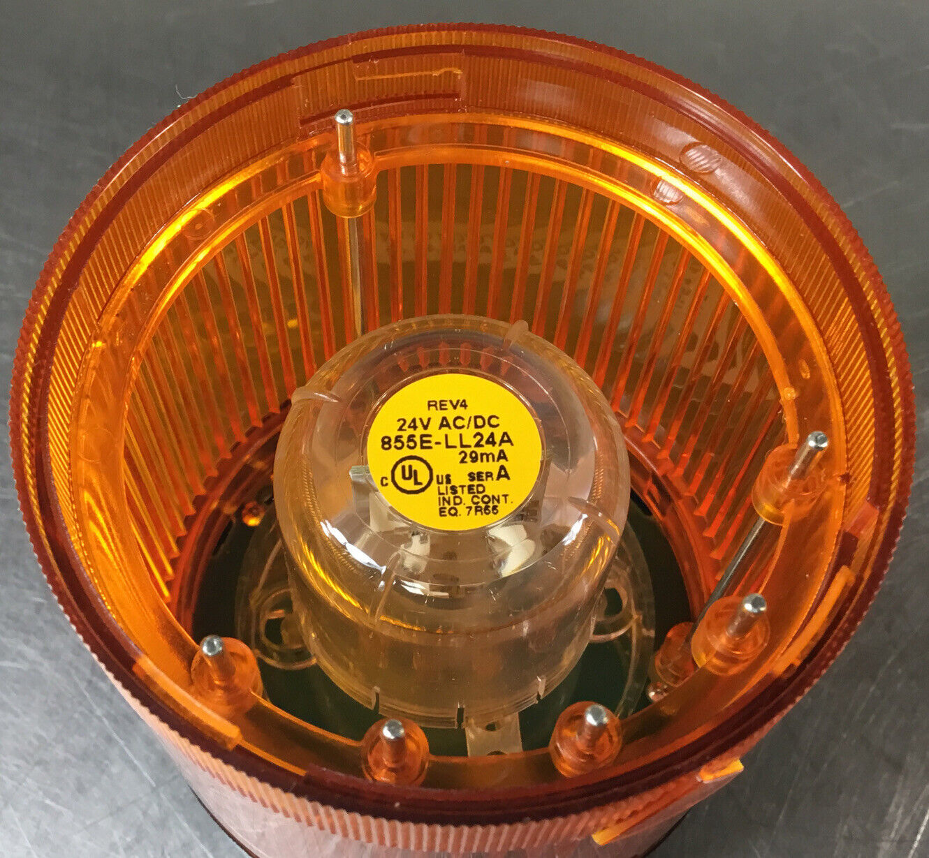 ALLEN BRADLEY 855TB24TL5 /C STEADY LED AMBER 24V AC/DC 3E17