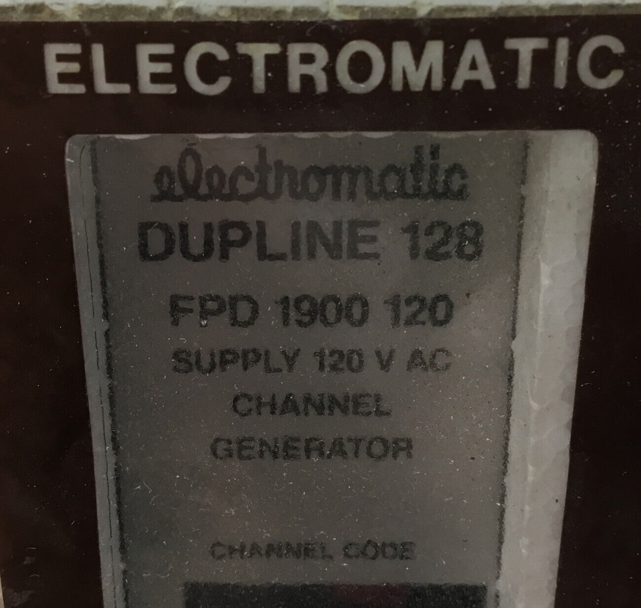 ELECTROMATIC  / Carlo Gavazzi FPD-1900-120  Channel Generator 120VAC     4E-15