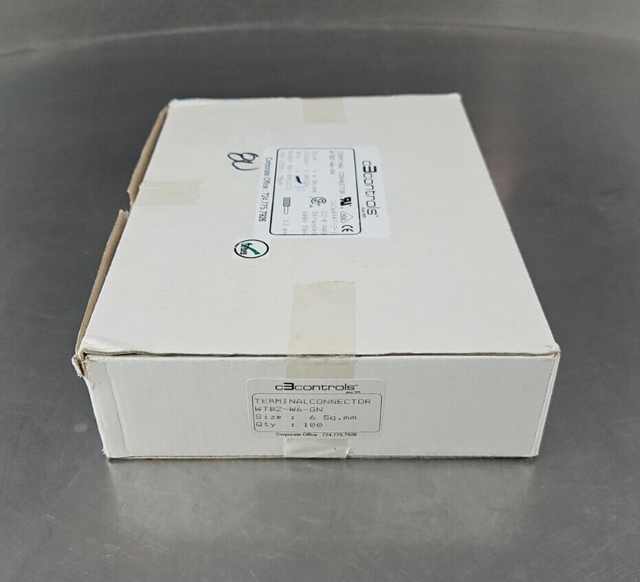 C3CONTROLS WTB2-W6-GN TERMINAL BLOCK CONNECTORS 600V 50A-Box with 80    Loc3E-38