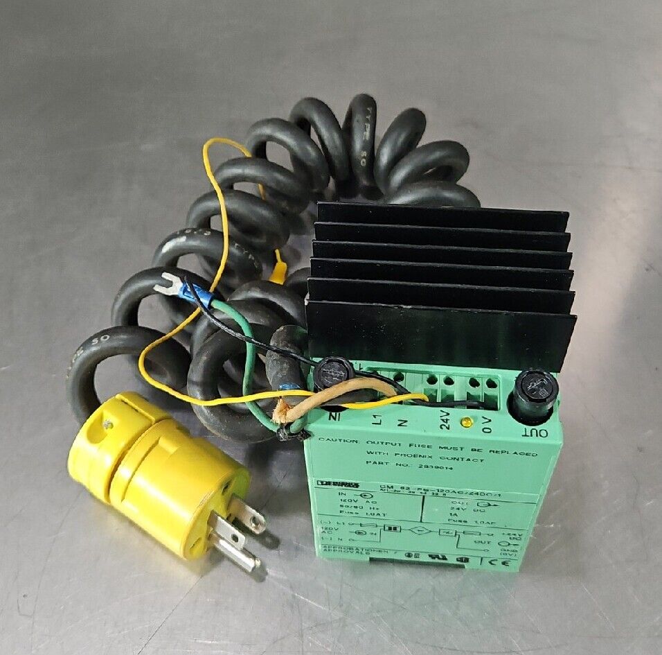 Phoenix Contact  CM 62-PS-120AC/ 24DC/1 + cable 18/3 Type SO + plug.   Loc 5D-10