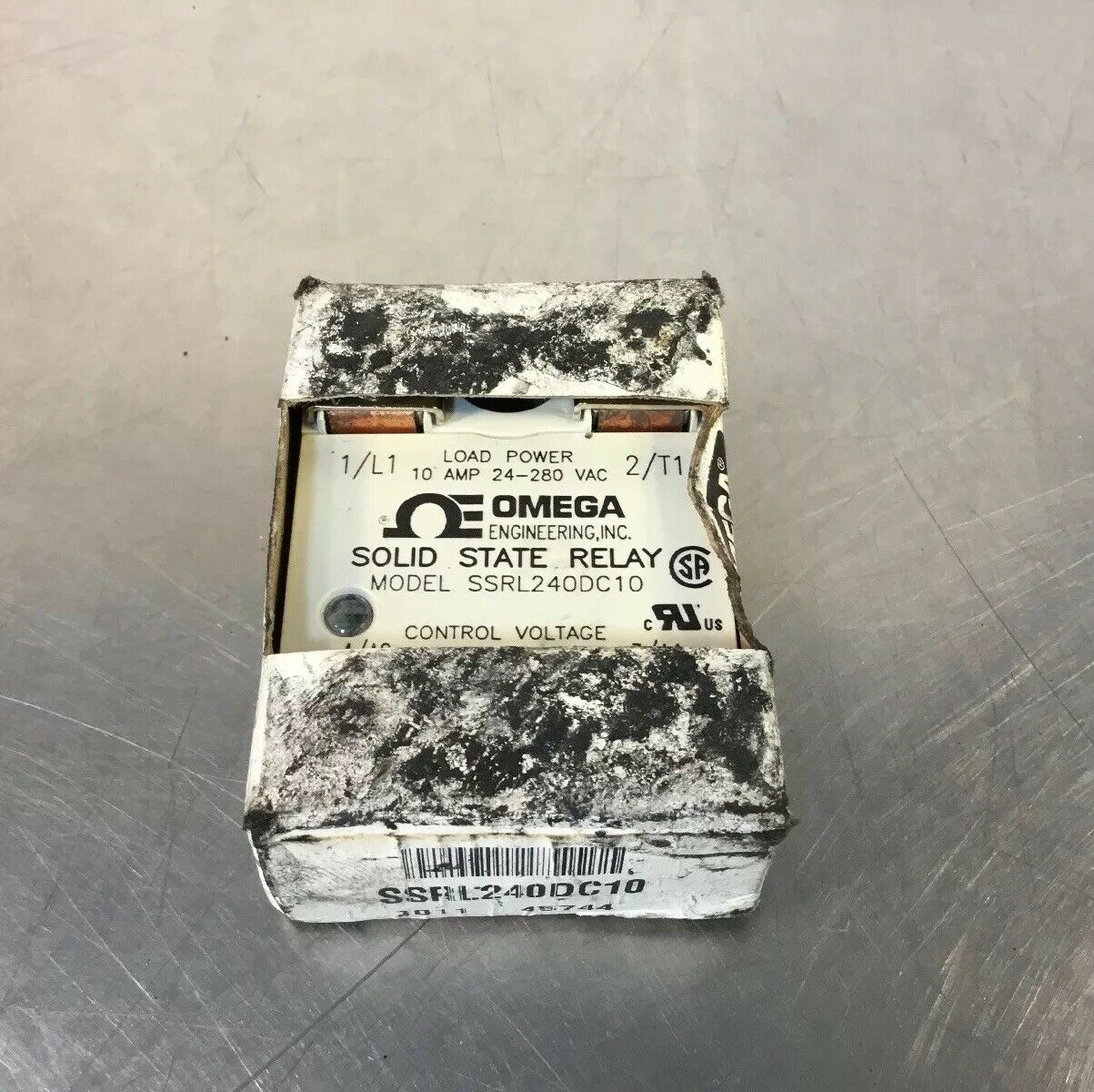 Omega SSRL240DC10 Solid State Relay Load Per. 10A 24-280VAC, Control 3-32 VDC 4B
