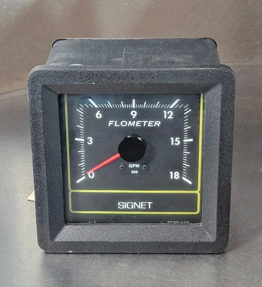 SIGNET INDUSTRIAL P50940-1 SELF POWERED ANALOG FLOMETER.                   Loc6F