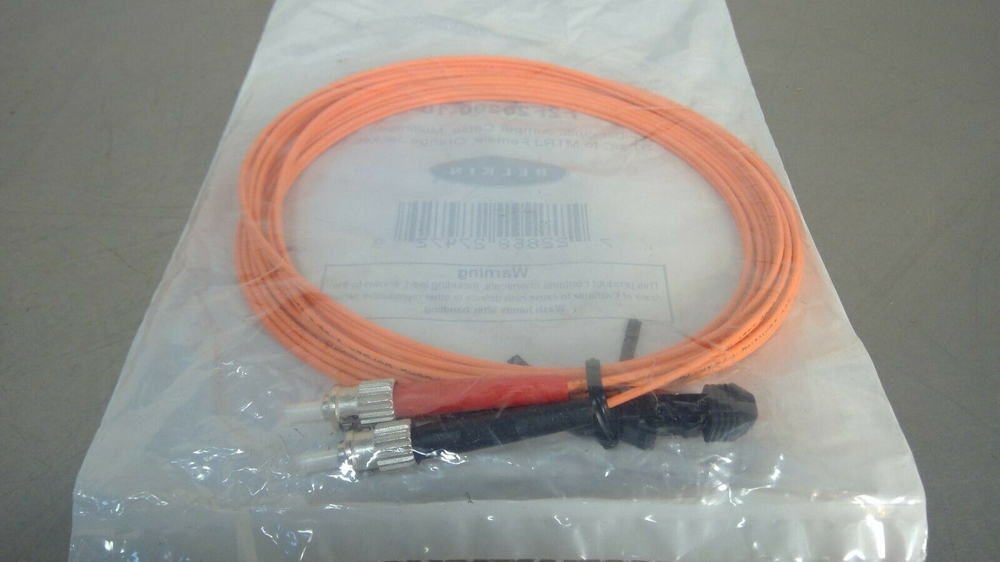 Belkin - F2F20290-10 Fiber Optic Jumper Cable, Mulitmode ST PC to MTRJ Female 5E