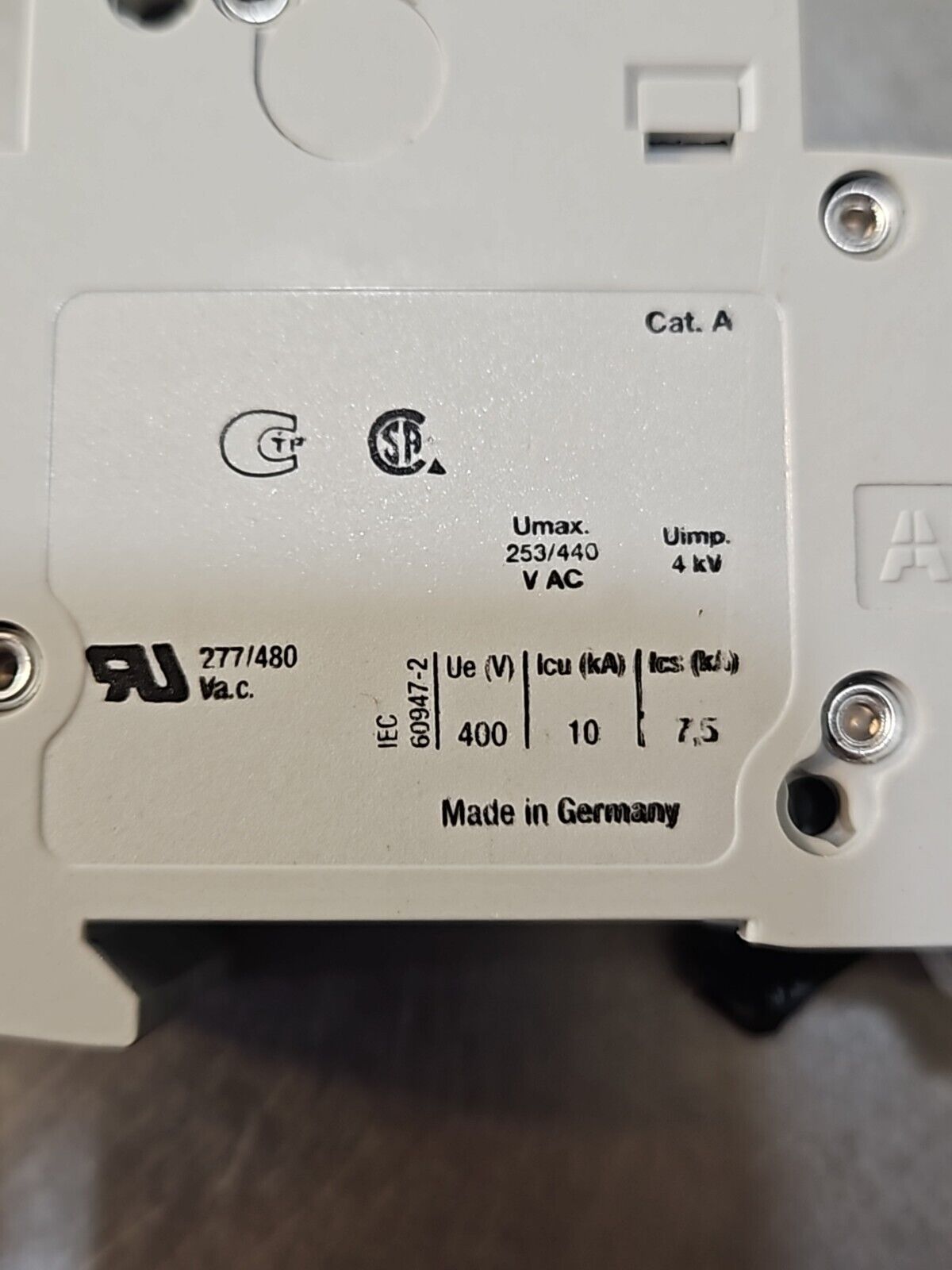 ABB Circuit Breaker S202-K4A 2-Pole.                                    Loc 4C-3