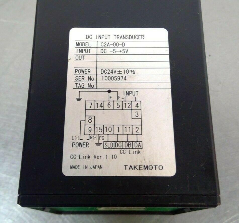 Takemoto - C2A-00-D - CC-Link DC Input Transducer                             4G