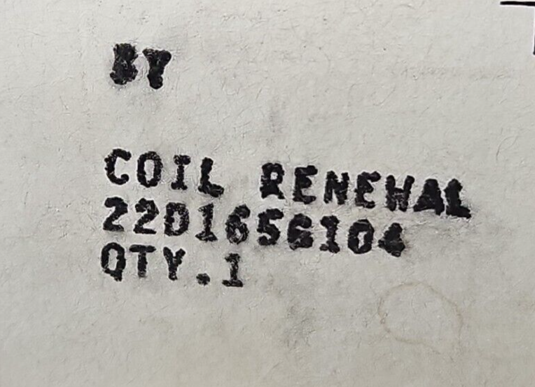 General Electric 22D165G103 Coil renewal.                       Loc4E9
