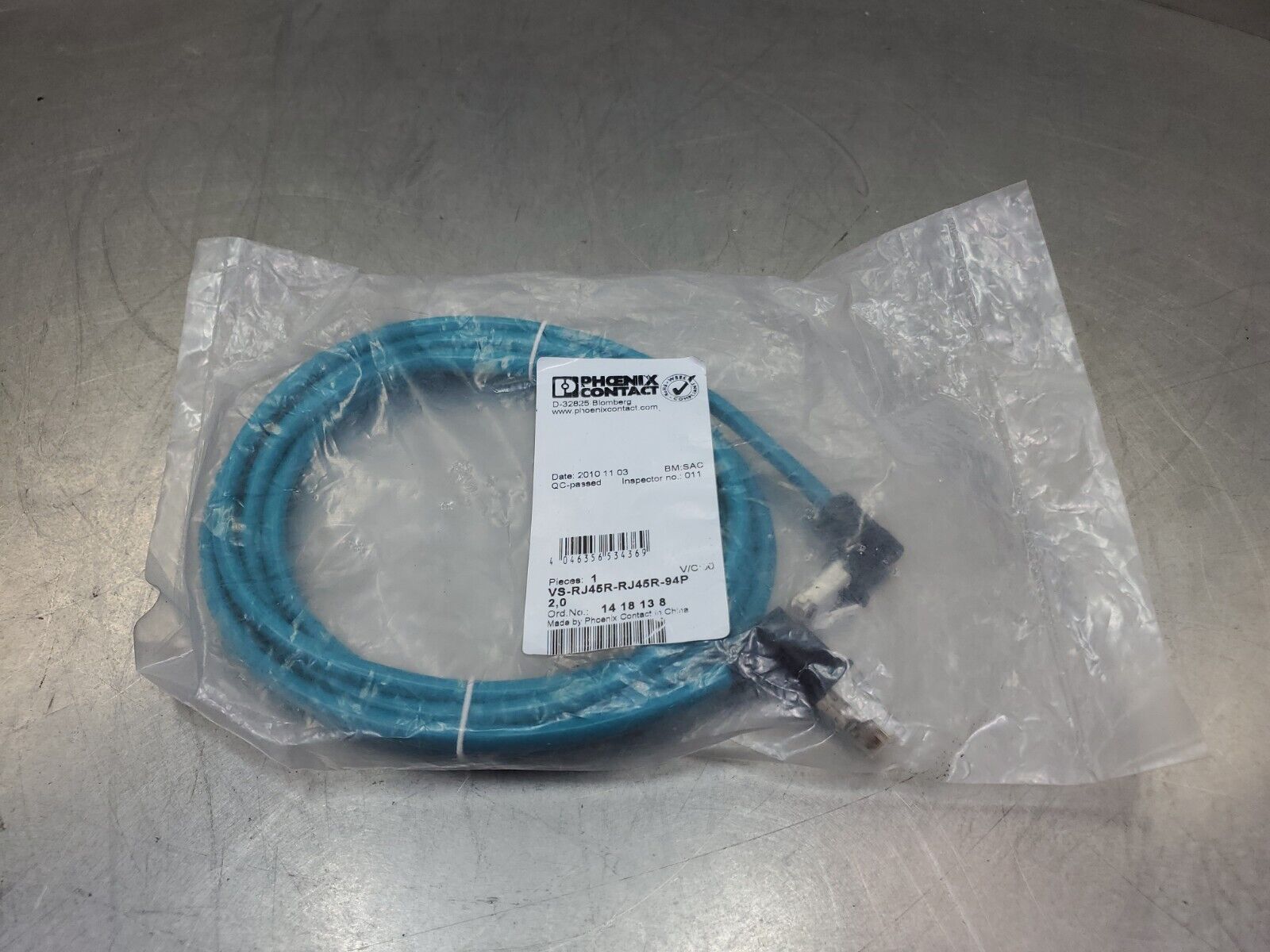 Phoenix Contact VSRJ45RRJ45R94P/2,0 Meter Cable. 5E Palmetto