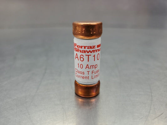 Ferraz Shawmut A6T10 Class T CL Fuse, 10Amp 600VAC/300VDC.              4D-BOX#3