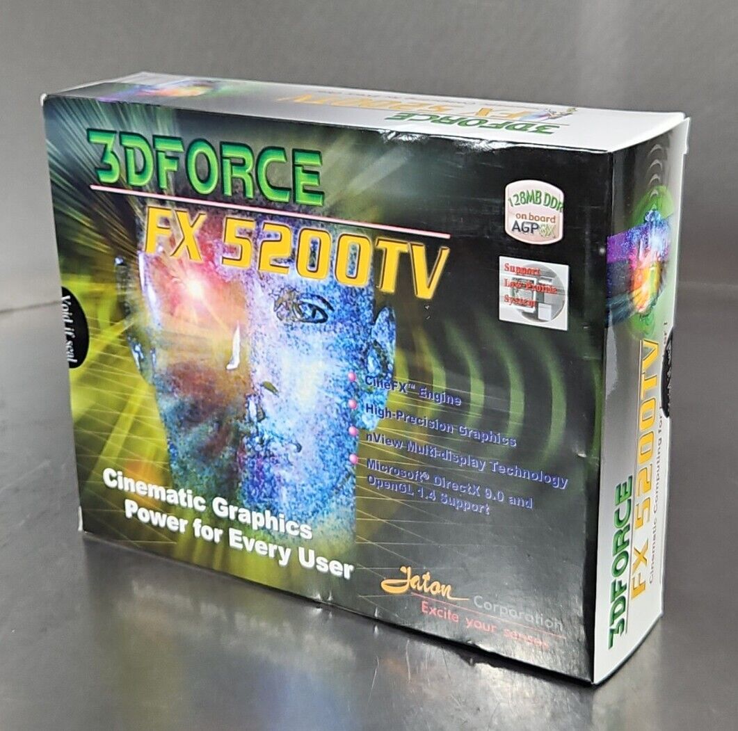3DFORCE FX-5200 TV 82208D/V5 JATON PCI-E PCI EXPRESS 64MB VIDEO CARD.      3C-11