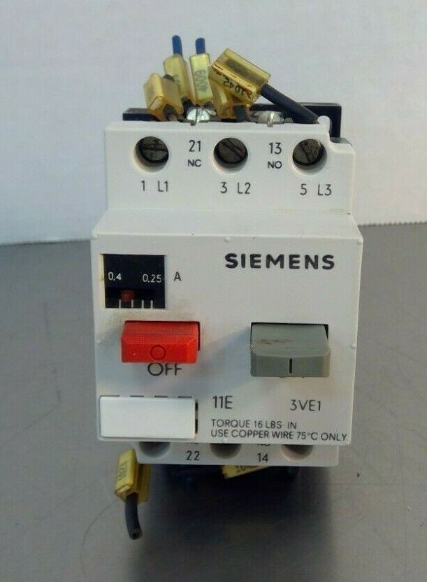 Siemens - 3VE1015-2DU00 - Motor Protector Starter                   4E-14