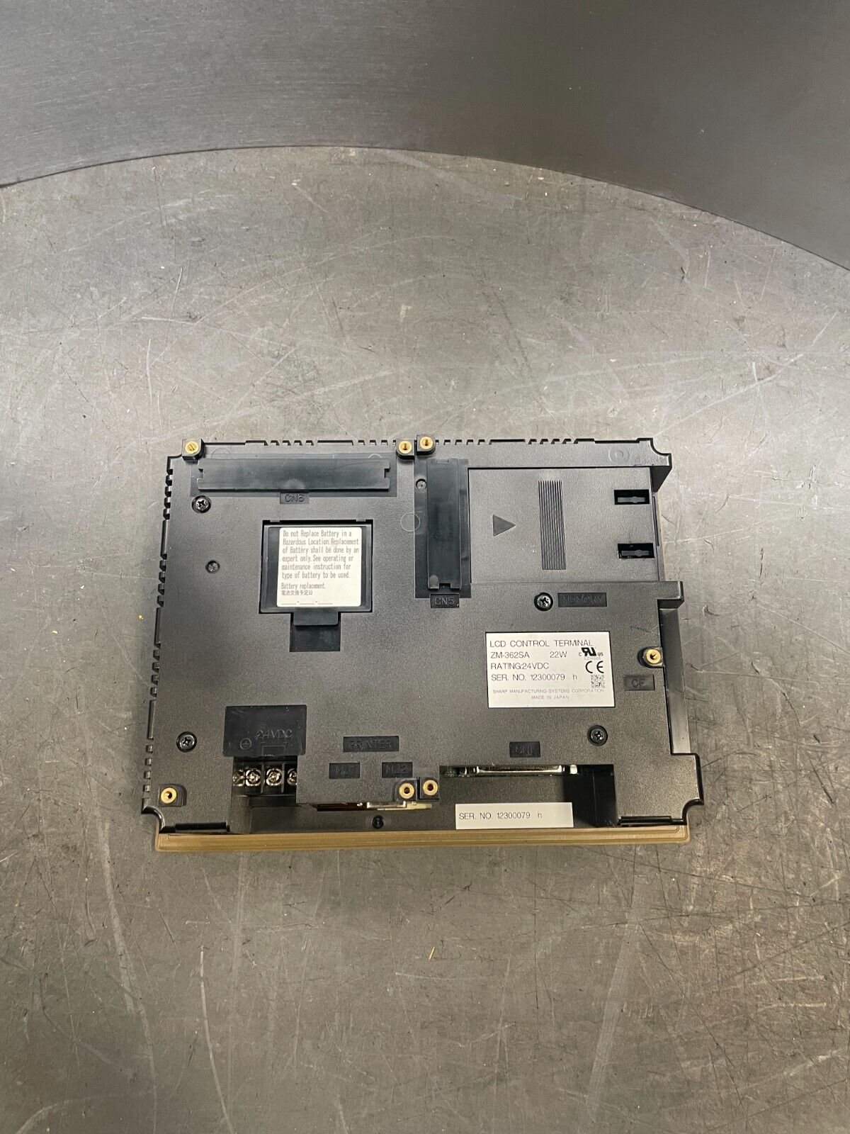 Sharp ZM-362SA Black 24-Volt DC LCD Control Terminal Touch Panel